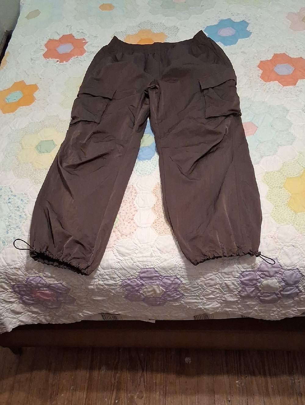 Lou & Grey Brown Nylon Cargo Pants Unisex
